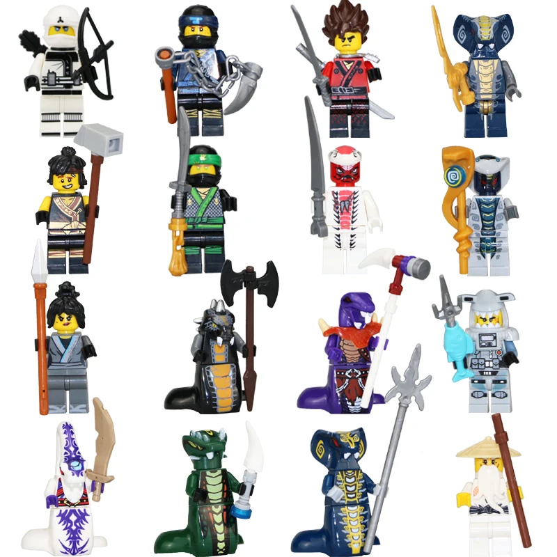 24 шт. экшн-Фигурки игрушки Ninjagoes герои фигурки Kai, jay, Cole Zane Ллойд с оружием Ninjagoes фигурка строительные блоки игрушки