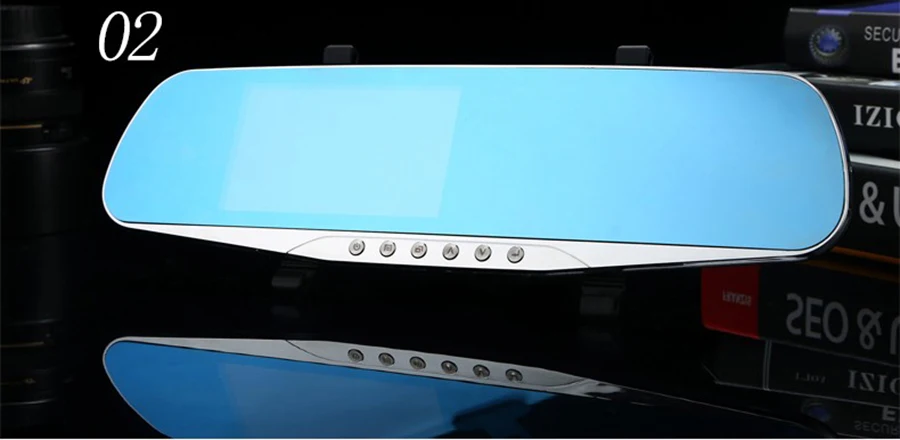 E-ACE A16 Автомобильный видеорегистратор зеркало заднего вида видеорегистратор 5 светодиодных ламп видеорегистратор с камерой заднего вида Две камеры регистратор видеорегистратор