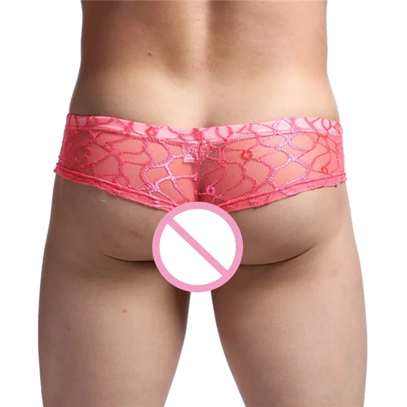 Цветные мужские боксеры сексуальные маленькие дышащие трусы кружевные