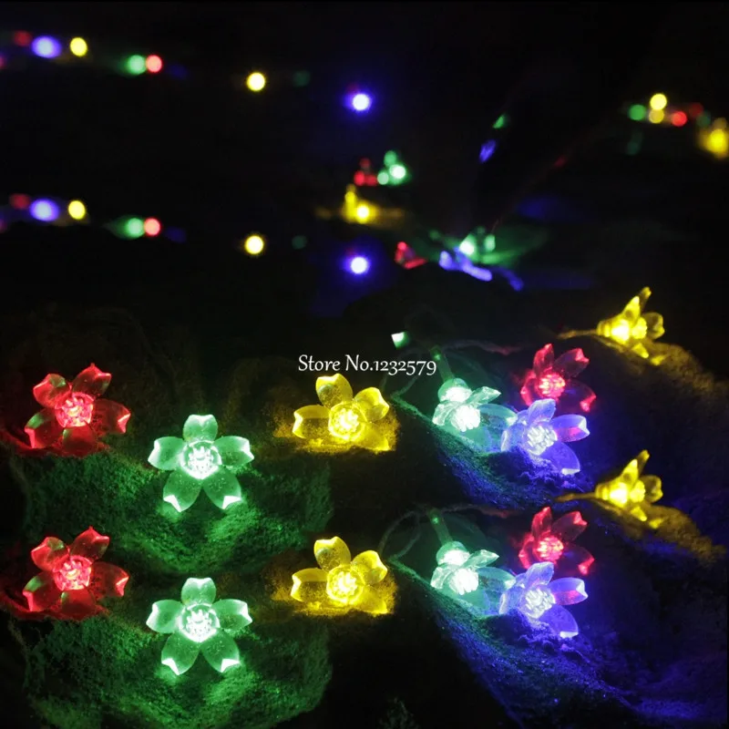 Светодиодная гирлянда с цветами вишни 10/20/30 м 100/200/300 светодиодов|lamp garland|led fairy string