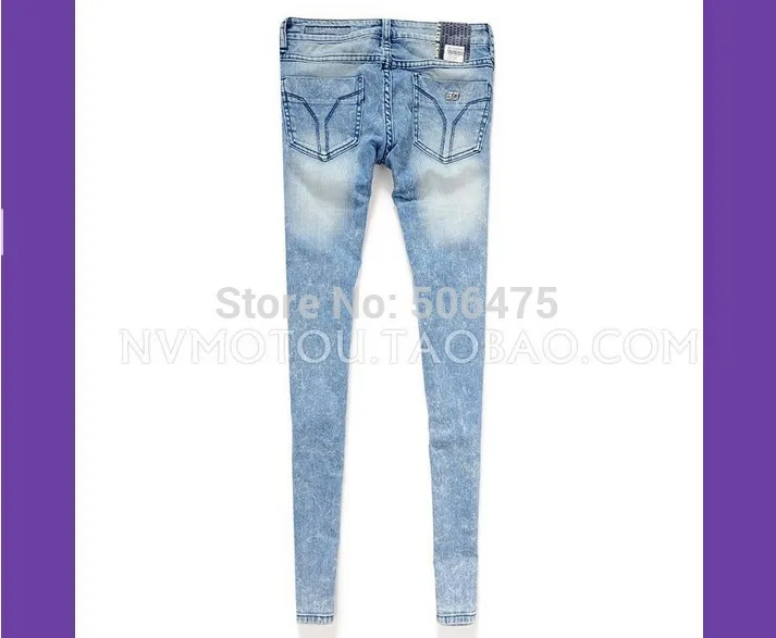 2014 autumn Women's jeans Fashion brand casual denim skinny high quality washed feet pencil women's pants Free shipping |