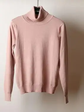 pink Shikoroleva, свитер, женский, с высоким воротом, Повседневный, тонкий, вязаный, пуловер, свитера, Pull Homme, XL, L, M, S, женский, розовый, коричневый, красный, бежевый - Цвет: pink