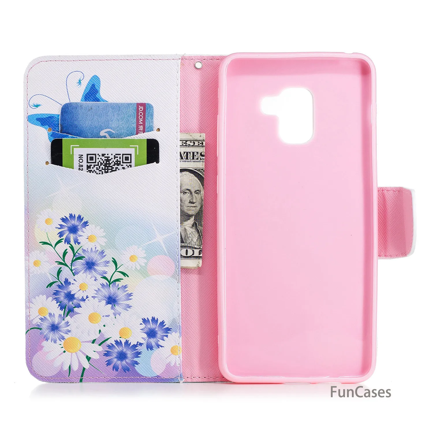 Медведь флип чехол для телефона с рисунками Capinha samsung A8 плюс 2018 карты и эффектом