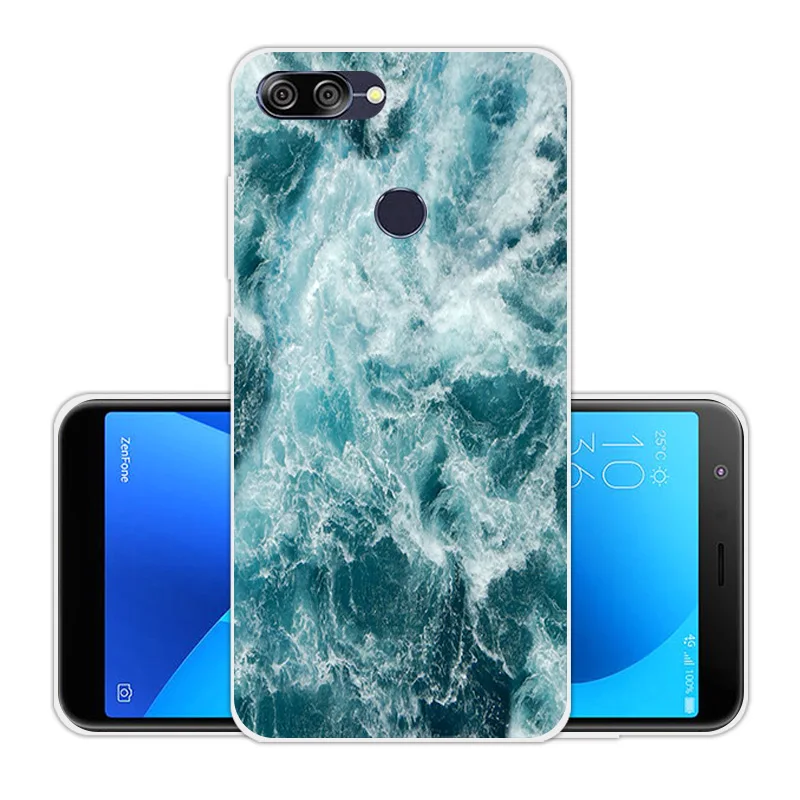 Чехол для Asus Zenfone Max Plus(M1) X018DC ZB570TL мягкий прозрачный силиконовый цветной
