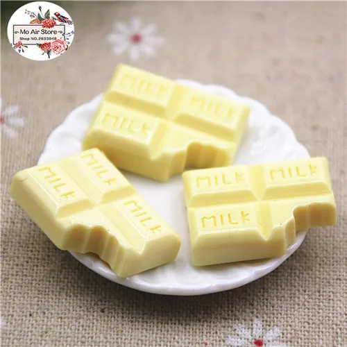 cream 10pcs Миниатюрный Еда кремовый/розовый шоколад привлекательного леденцового 10 шт. 20x26 мм, резиновые головистой формы кабошон арт питания украшения Шарм Ремесло - Цвет: cream 10pcs