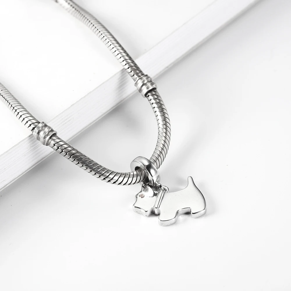 Подвеска Шарм Щенок из серебра 925 пробы|Ювелирные шармы| |