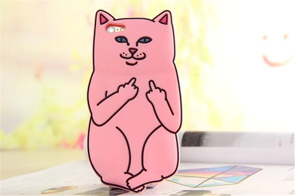 Роскошные Милый Забавный 3D мультфильм странно кошек телефона Чехлы для Apple iphone X 8