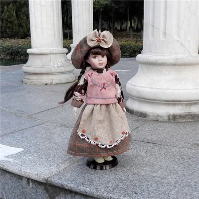 

Height 41cm Welfare Russian Porcelain Doll Girl Lovely Ceramics Russian Girl Princess Baby Victoria Gift for Girl/Child Red