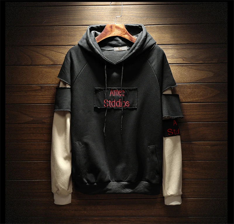 Новинка 2019 Мужская Уличная брендовая Толстовка в стиле пэчворк хип-хоп Harajuku