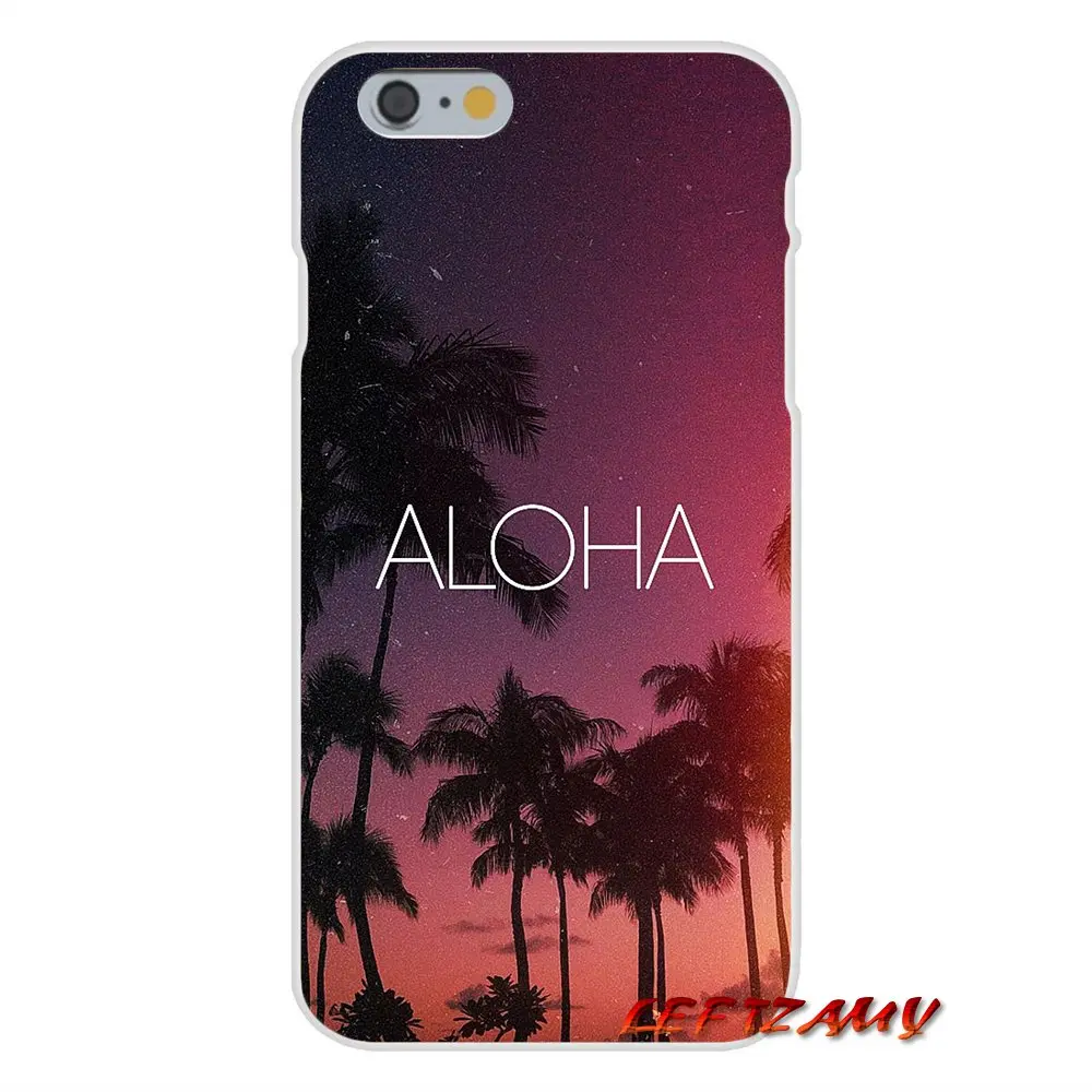 Горячая Распродажа Aloha пальмы аксессуары телефон оболочки чехлы для iPhone X 4 4S 5 5S 5C
