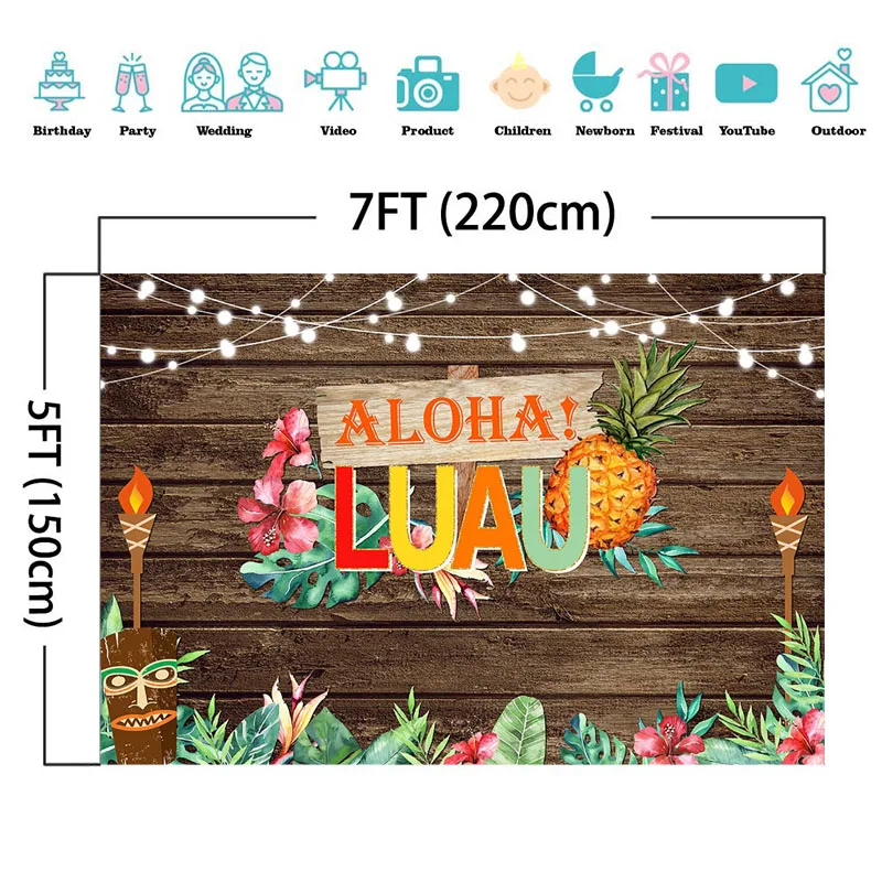 NeoBack Гавайские вечерние фоны Luau винтажный деревянный фон для фотосъемки на день