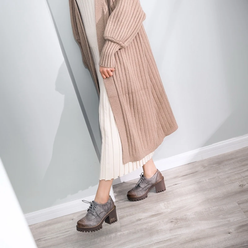 ASILETO винтажные женские туфли-лодочки на платформе Броги туфли с перекрестной