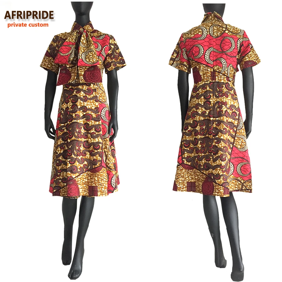 2018 г. высокоуличное Африканское женское платье AFRIPRIDE private custom до середины икры с