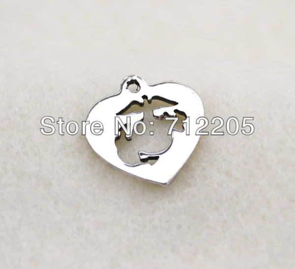 50 шт./партия Модные Недорогие очаровательные сердца EGA с орлом ювелирные