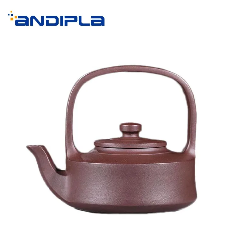 

350ml Authentic Yixing Purple Clay Teapot Natural Zi Mud Raw Ore Handgrip Zisha Pot Large Capacity Teaware for Home Puer Kettles