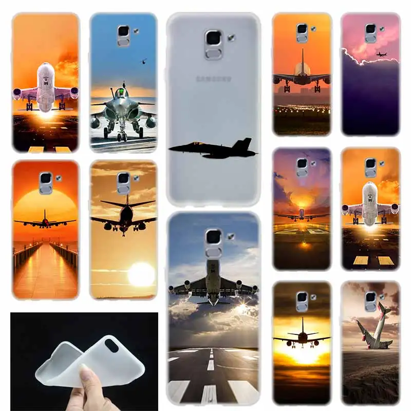 Чехол для телефона Samsung Galaxy J6 J8 J3 J5 J7 J4 Plus 2018 2016 2017 EU Prime Pro friends aircraft sky cloud