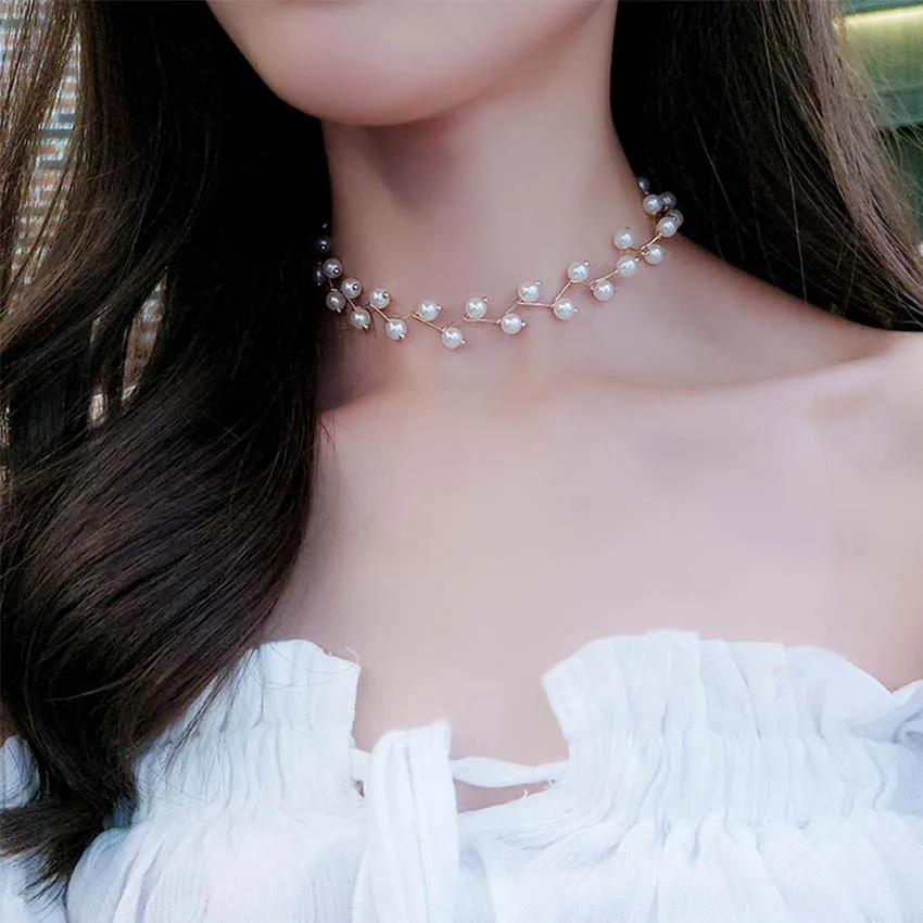 2018 Модное Элегантное эффектное ожерелье Очаровательное с бусинами из