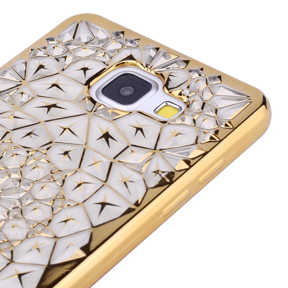 Dagudon Роскошные ТПУ Алмаз чехол для Samsung Galaxy A5 2016 A510F Bling золота мягкий Коке |