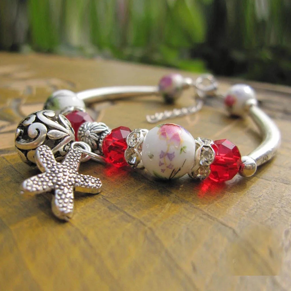 SA SILVERAGE Bracelet Hand Personality Handmade Jewelry National Style Star Ball Men's Gift | Украшения и аксессуары