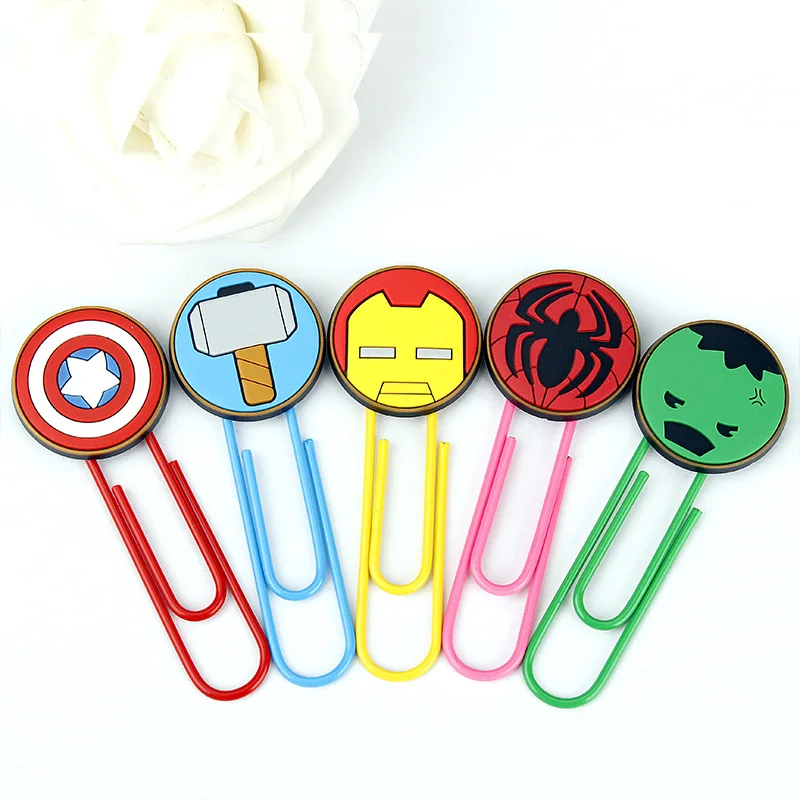 1pcs Cute Cartoon Characters Paper Clip Large Bookmark Binder Clips Promotional Gift Stationery | Игрушки и хобби