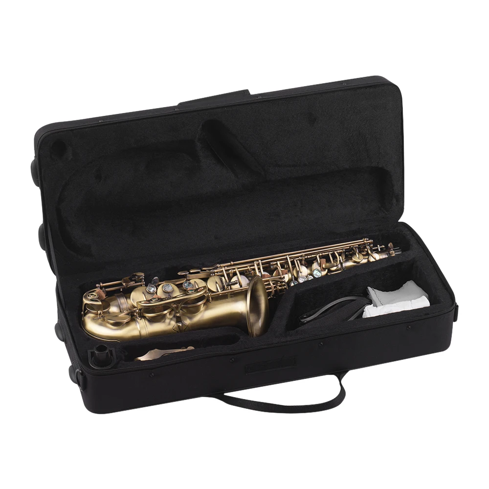 Advanced Ретро саксофон Eb E-альт ключ вырезать шаблон духовой инструмент с Чехол