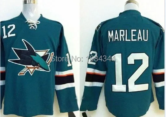 Cheap San Jose Sharks #12 Patrick Marleau Jersey Home Teal Road White Alternate Third Black Stitched Jerseys Free shipping | Спорт и