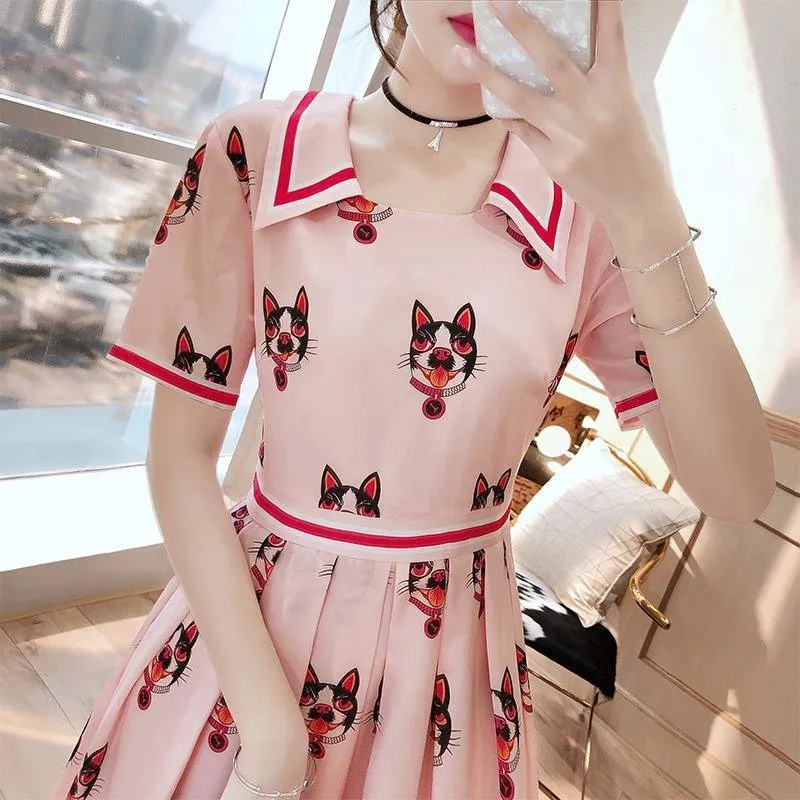 Женское платье с коротким розовым принтом элегантные винтажные платья для