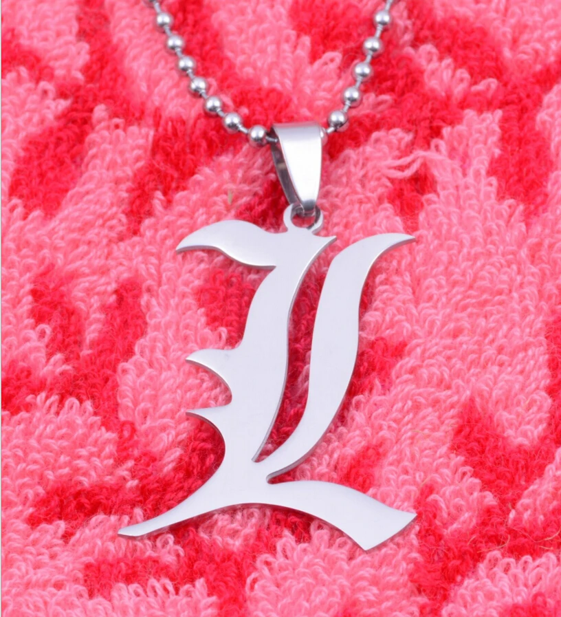 Ожерелье из японского аниме Death Note ожерелье с надписью L Lawliet Kira кулоном|pendant