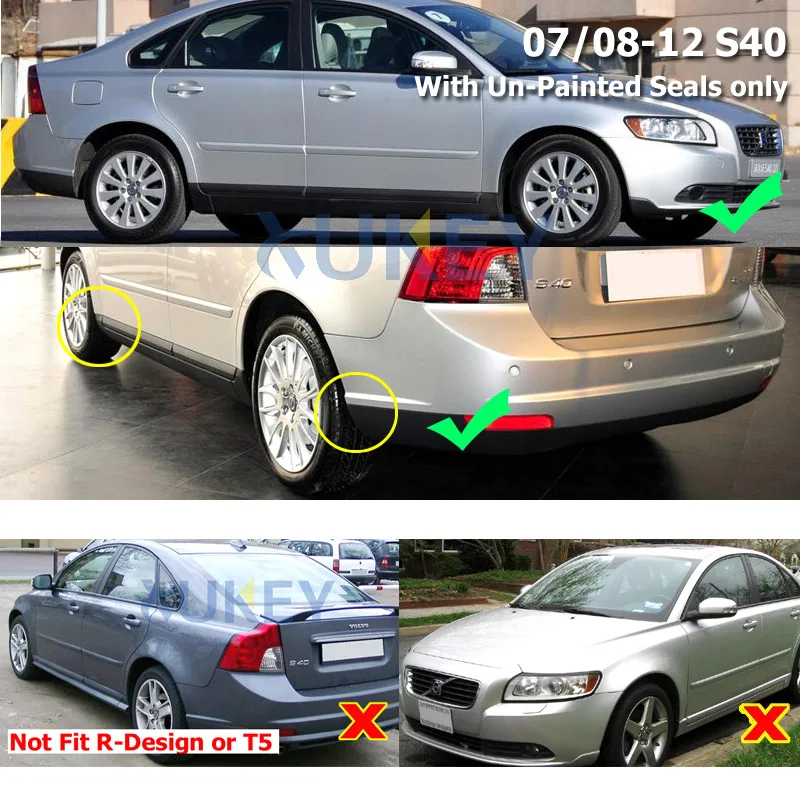 Для VOLVO S40(Без окрашивания уплотнения) брызговики ЛОСКУТ крыло брызговиков автомобиля Брызговики 2008-2013 2009 2010 2011 2012
