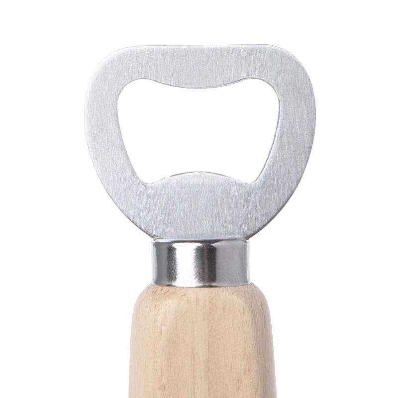 Ручная барменная открывалка для бутылок с деревянной ручкой открывания пивной
