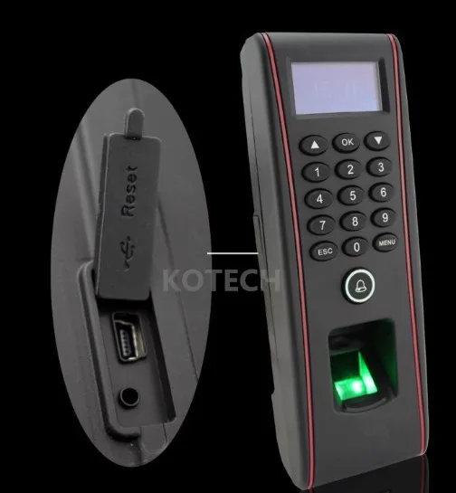 IP65 отпечатков пальцев клавиатуры ZKTeco двери контроллер доступа посещаемость