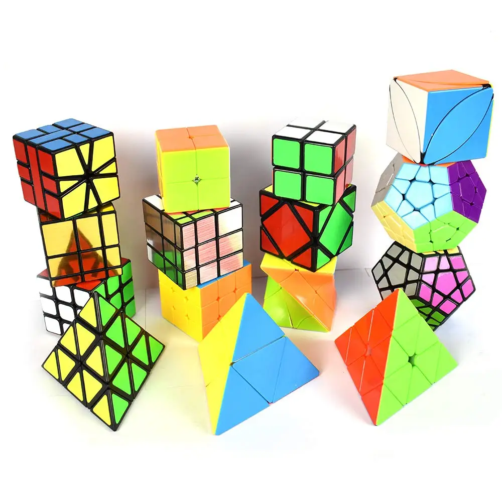 Cube набор из 4 головоломка на скорость 2x2/oneplus 3/OnePlus x 3 4x4 магический куб без наклеек
