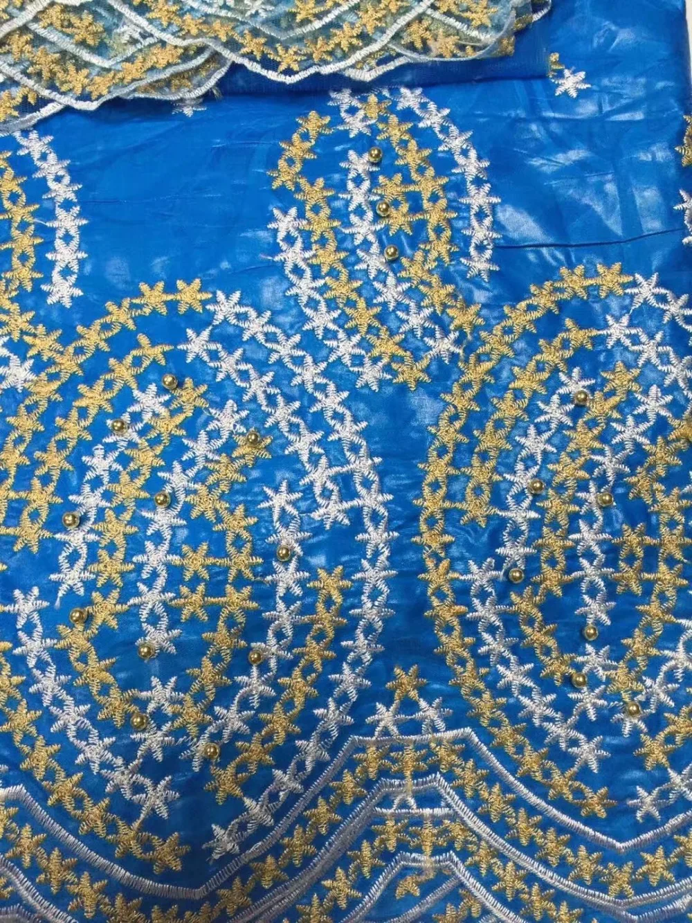 Последняя серия кружева бисер Оптовая Продажа 2017 Африканский лучший хлопок