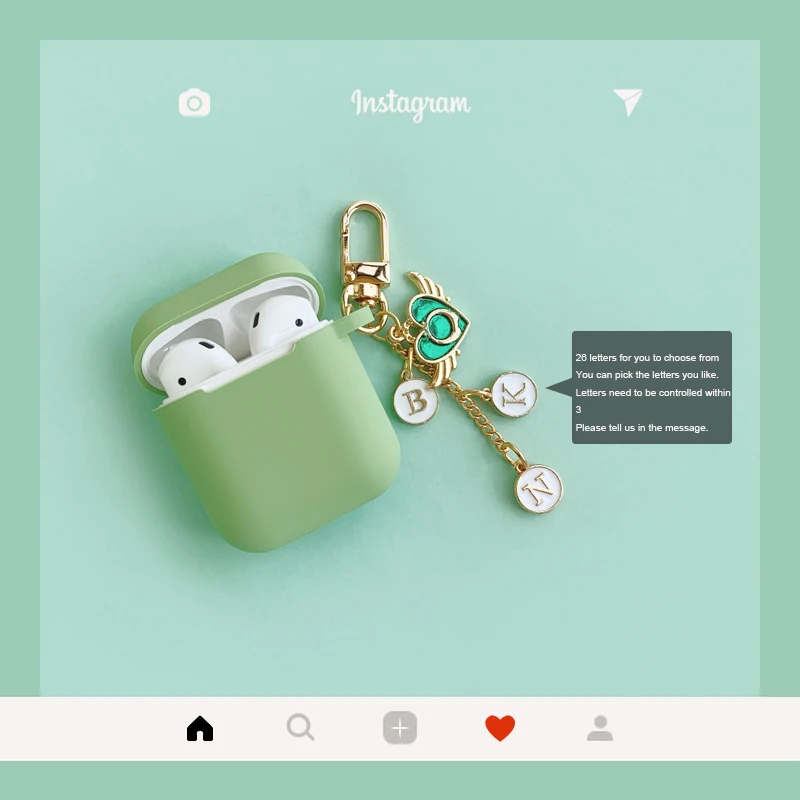 Симпатичный защитный чехол с надписью для AirPods 2 силиконовый Bluetooth наушников и
