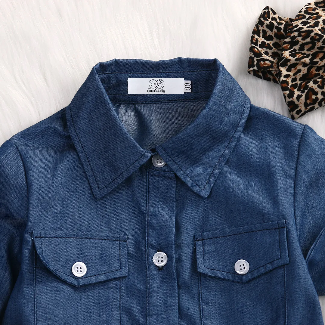 Комплект одежды для маленьких девочек лидер продаж 2017 года модный леопардовый