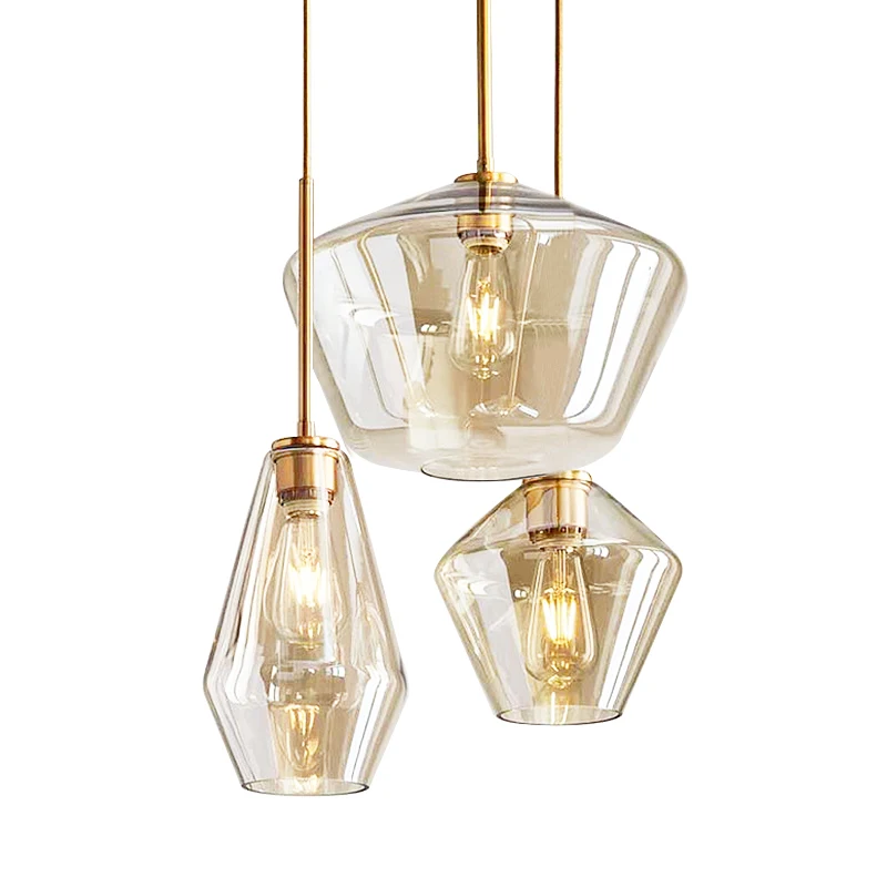 

Vintage Glass Pendant Light Amber Hanging Glass Shade Pendant Lamp Indoor Restaurant Sitting Room Dining Room Decor Lighting