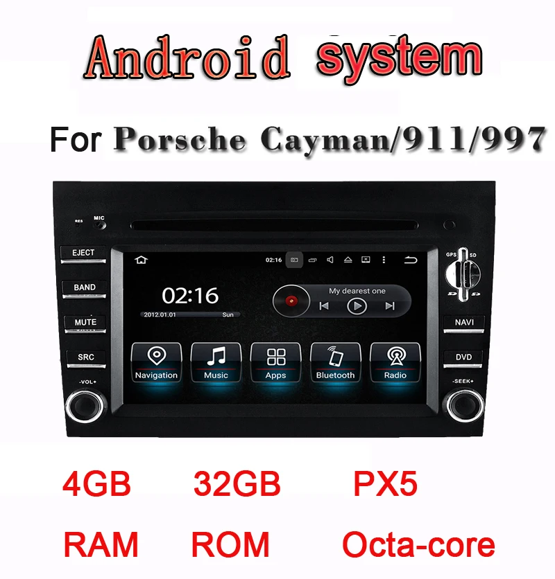 Восьмиядерный автомобильный dvd плеер для porsche cayman 911 997 boxter android 9 0 Автомобильный