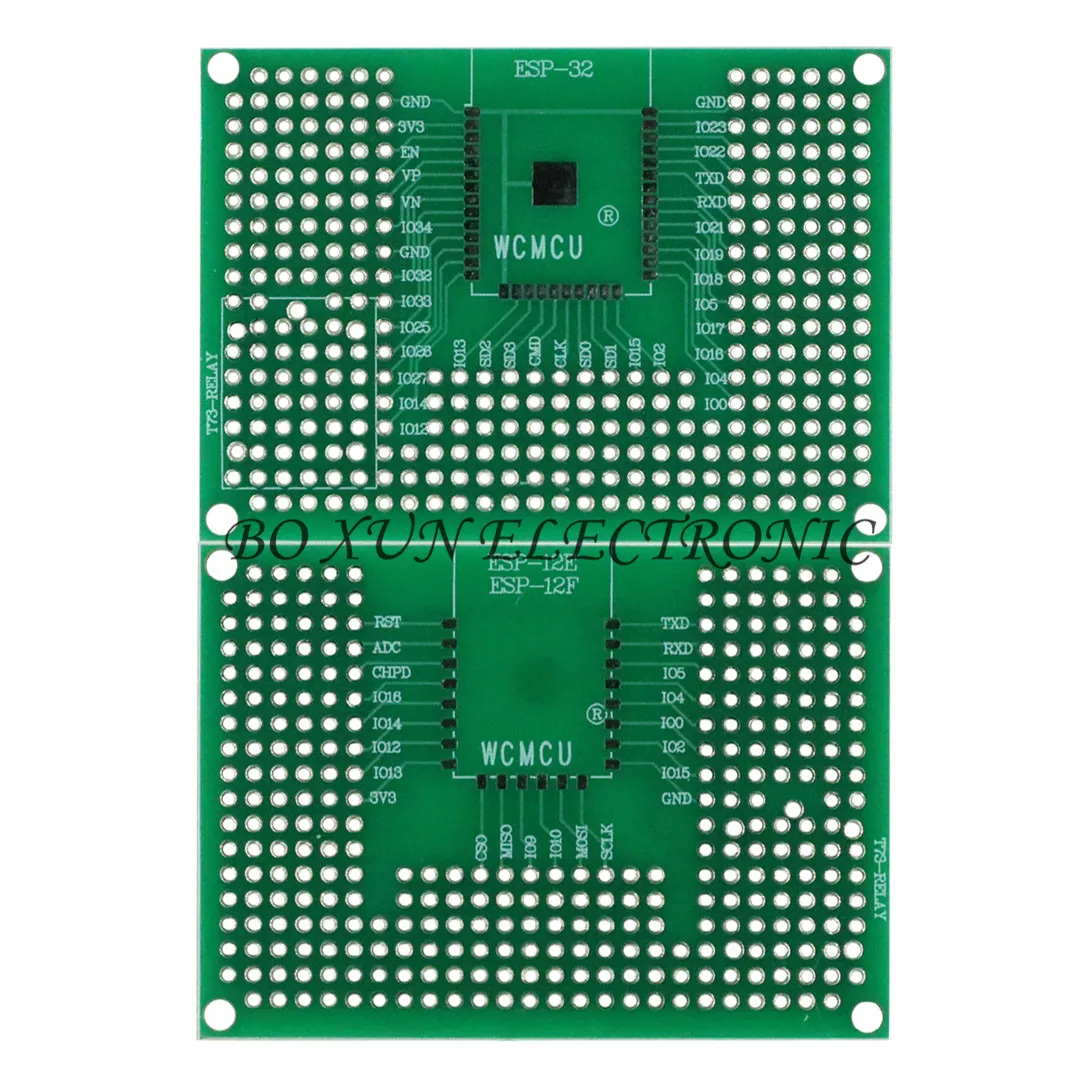 5x7 см двухсторонний прототип печатной платы Макет Protoshield для Arduino реле ESP8266 wifi ESP-12F