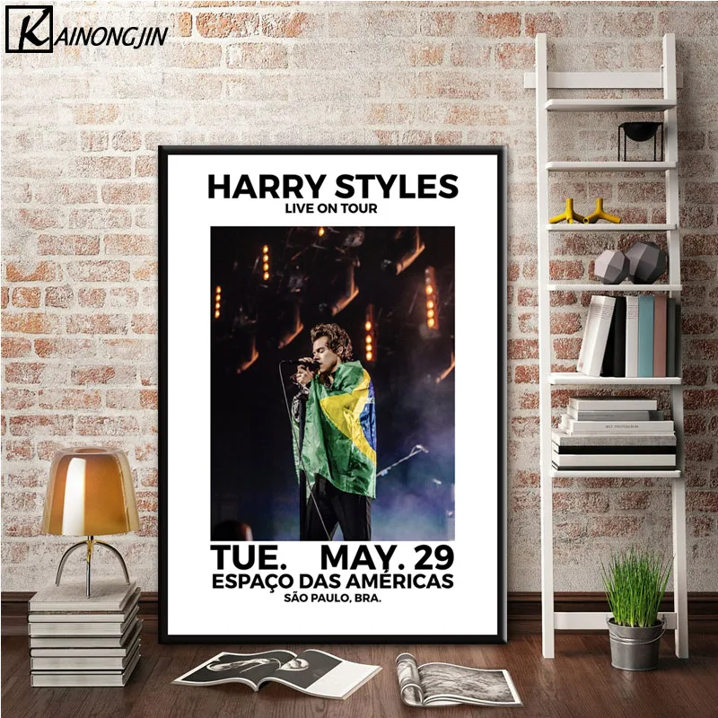 0016 Harry Styles World Tour Live Cover история художественный постер Картина Настенная картина домашний декор, плакаты и принты - Цвет: 0016
