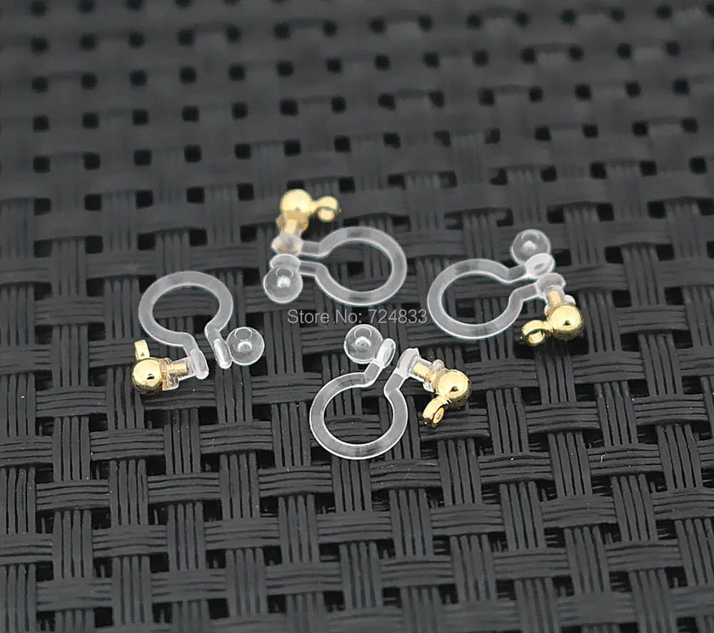 Серьги из нержавеющей стали без проколов пластиковые прозрачные U-образные