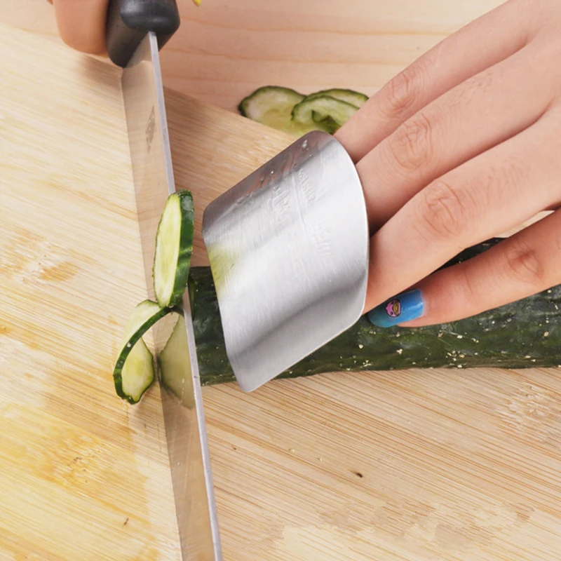 Креативная защита пальцев из нержавеющей стали рук безопасный нож ломтиков