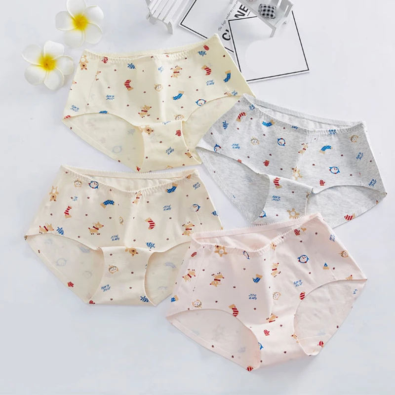Women Underwear Women's Panties students soft Shorts Breifs Sexy Lingeries Female traceless Cotton girl cute |