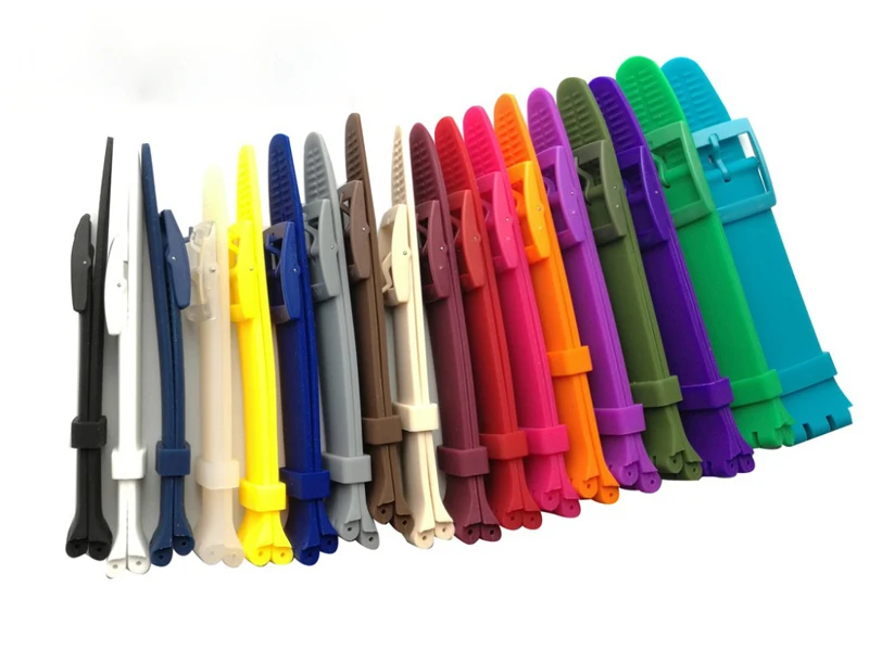 Silicone strap men's watch accessories for SWATCH17 mm 19 mm rubber strap women's sports waterproof watch band