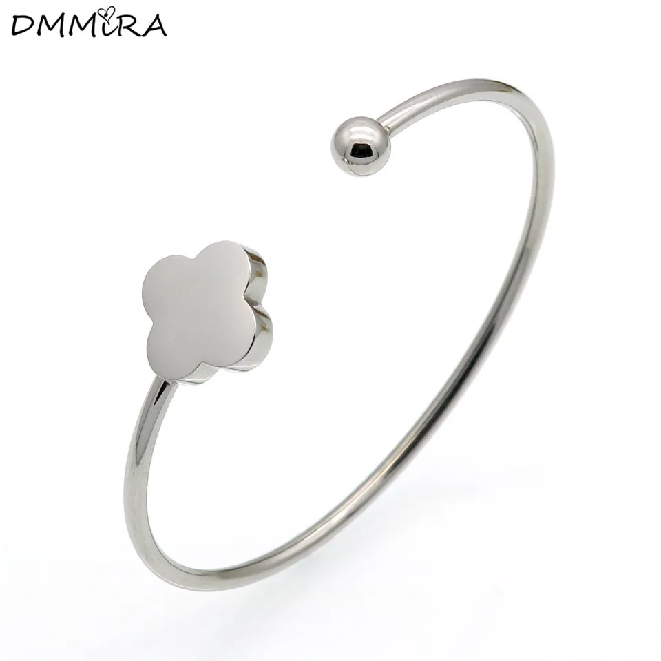 Fashion Women Color Gold Leaf Titanium Steel Like Plant Tree Wire Cuff Bracelets Pulseras Jewelry Valentine's Day | Украшения и
