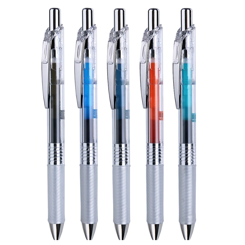 Гелевая ручка Pentel BLN75TL с прозрачным цветным сердечником гладкая быстросохнущая
