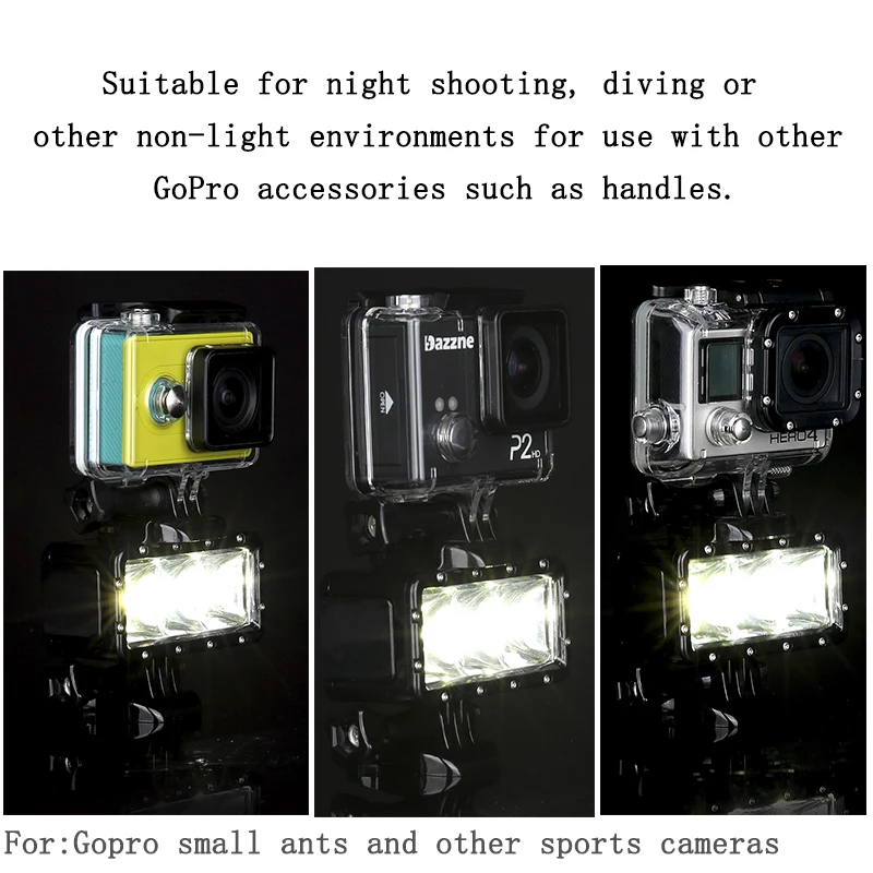 Orsda gopro light светодиодный свет высокой Мощность на камеры видеонаблюдения Видео led