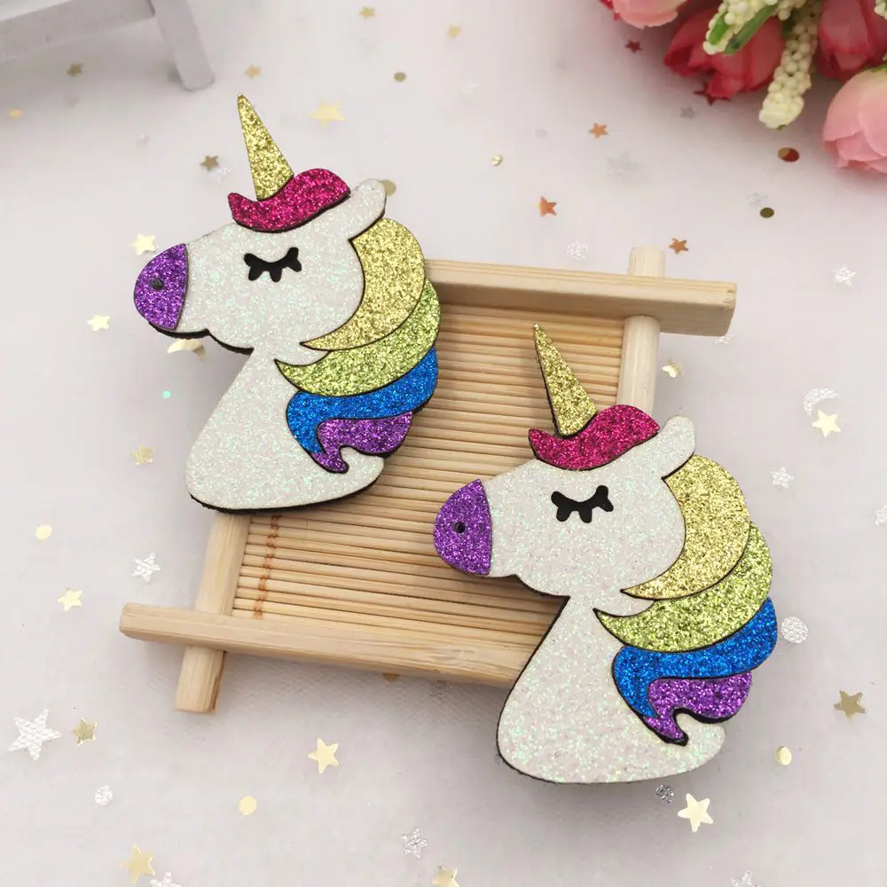 6 шт. войлочная ткань Блестки Радужный Блеск Единорог аппликация свадьба сделай