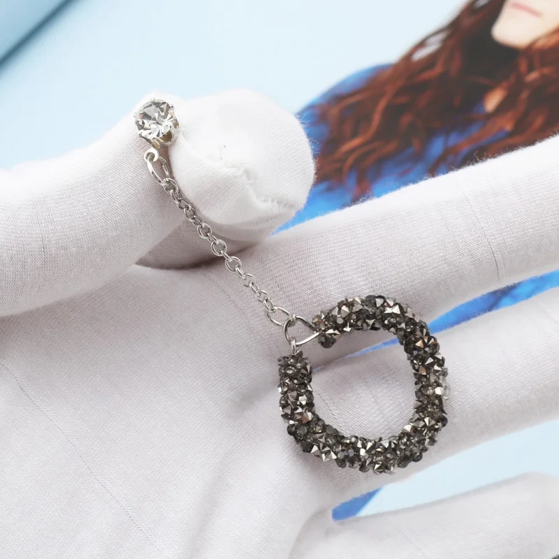 Женские длинные висячие серьги Tenande простые Стильные с длинными кругами и