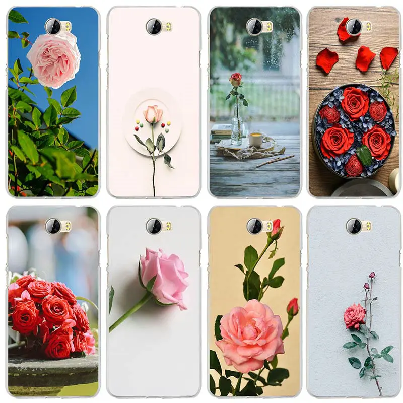 Красивый розовый цветок для Huawei P8 P9 P10 P20 P30 Honor 7 7X 7A 9 10 Mate Pro Lite умный Мягкий ТПУ