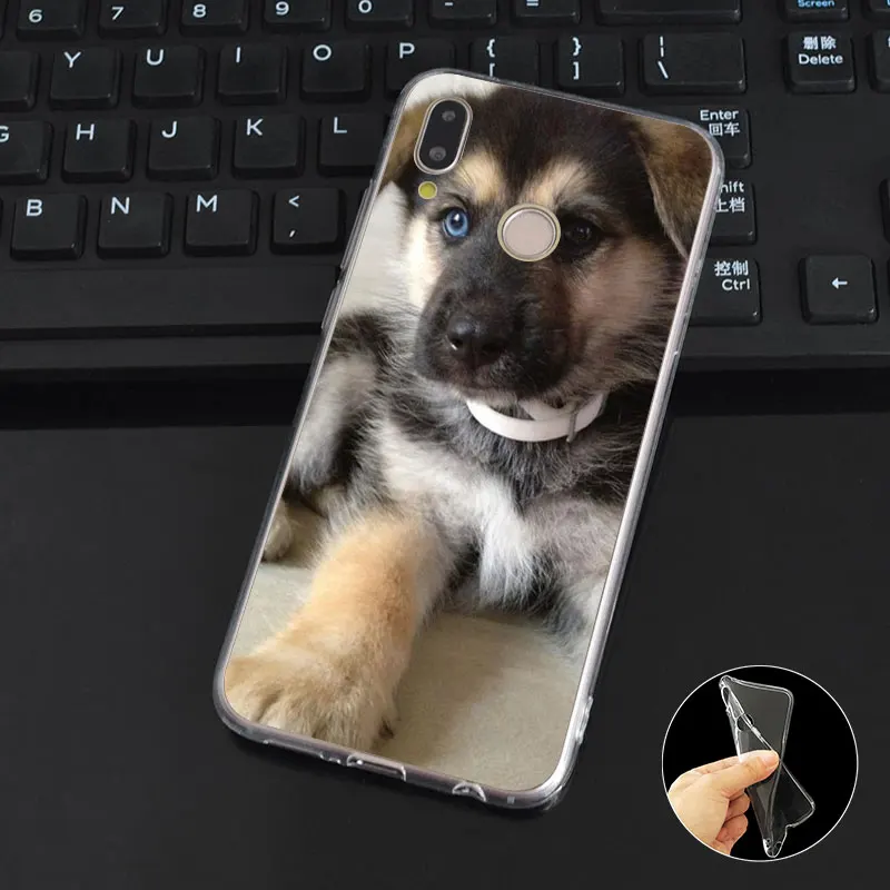DREAMFOX M497 немецкая овчарка Мягкий ТПУ силиконовый чехол для Huawei Honor 6a 6C 7X9 10 P20 P30 Lite Pro